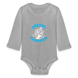 Organic Long Sleeve Baby Bodysuit - heather grey