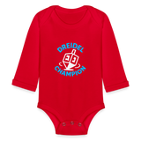Organic Long Sleeve Baby Bodysuit - red
