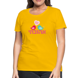 My Beloved אהובתי Hebrew Women’s Premium T-Shirt - sun yellow
