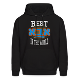 Best Aba In The World Men's Hoodie with Hebrew - black
