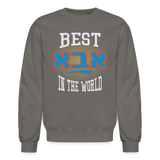 Best Aba in The World Crewneck Sweatshirt - asphalt gray