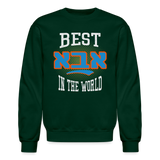 Best Aba in The World Crewneck Sweatshirt - forest green