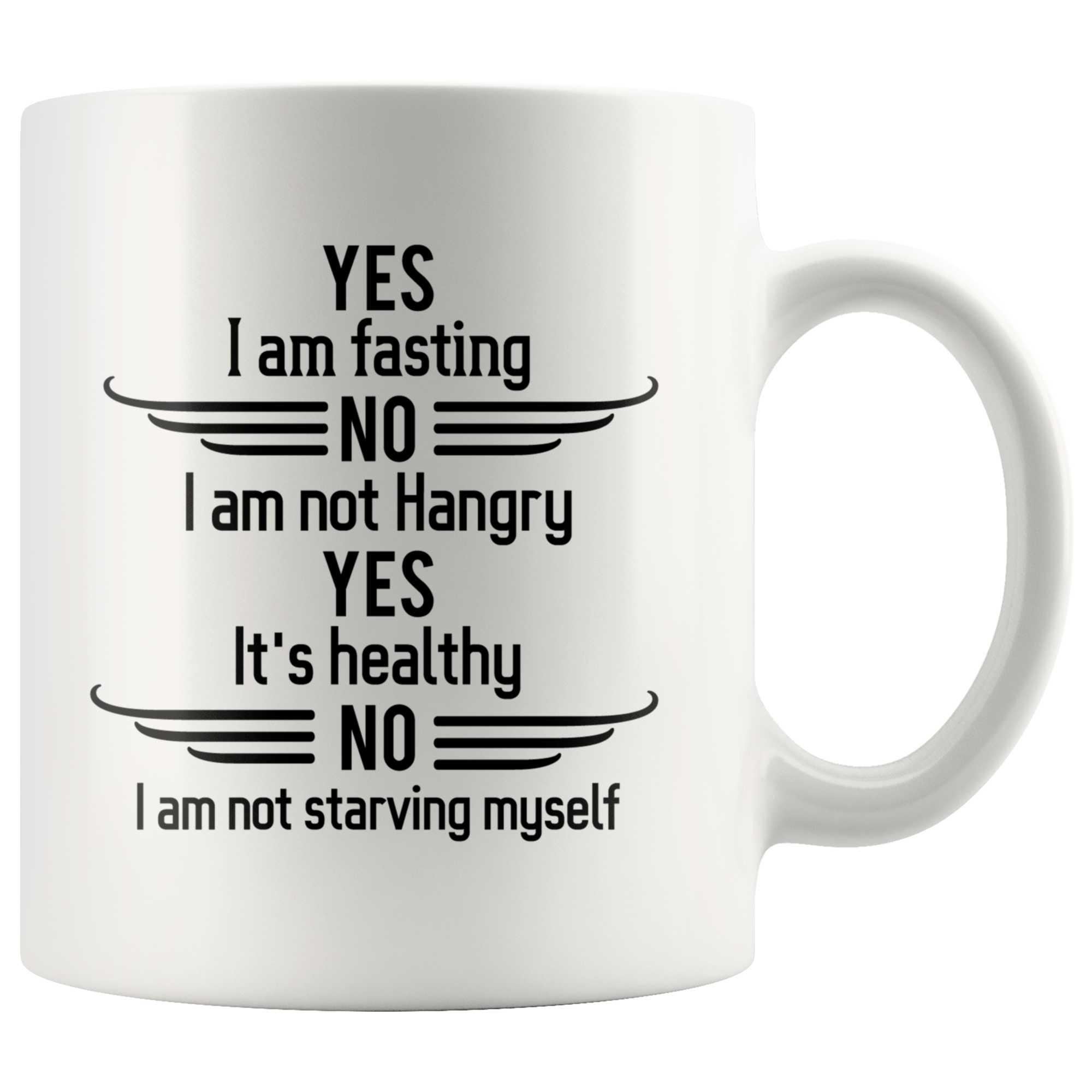 Yes No Fasting Mug