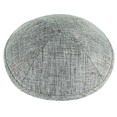 grey linen weave kippah yarmulke