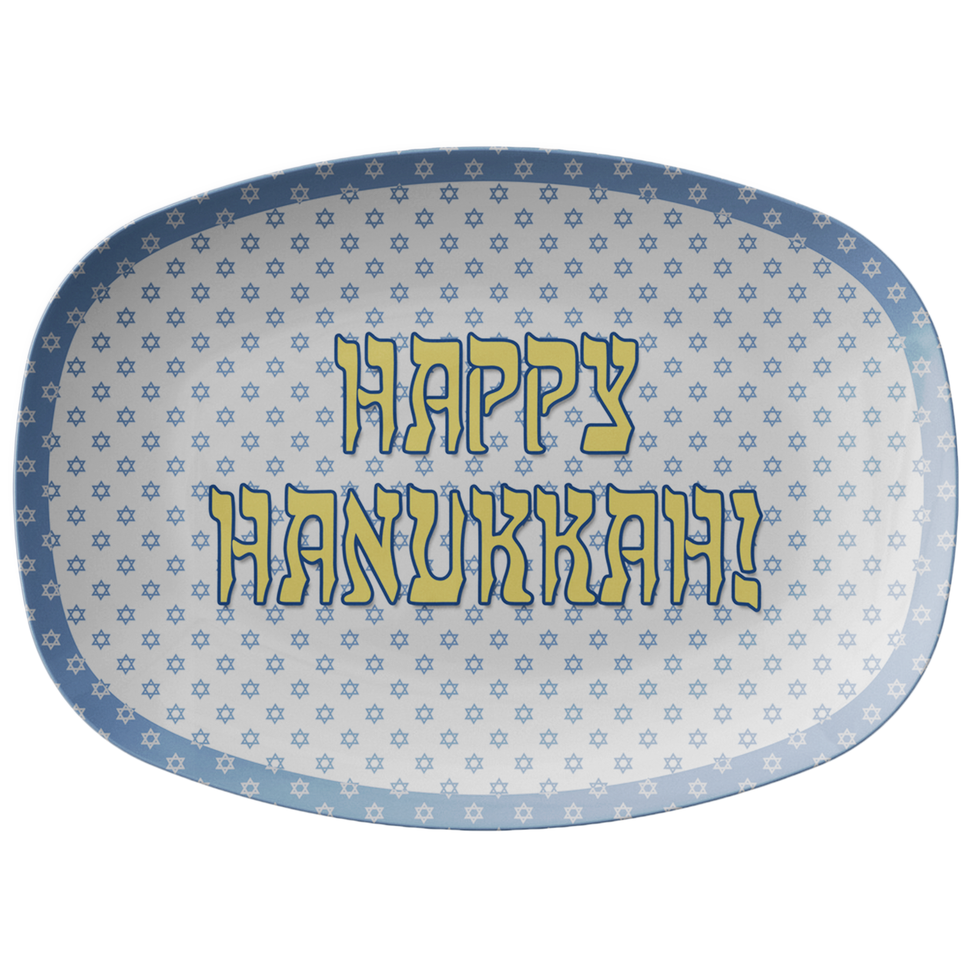 happy hanukkah large serving platter