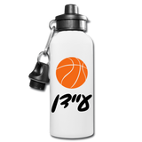 Personalized Water Bottle with Hebrew Name - white