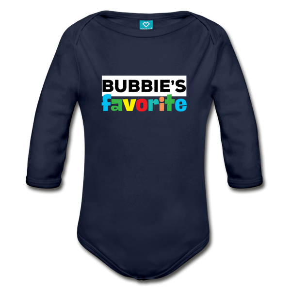 Bubbie's Favorite Organic Cotton Baby Bodysuit - dark navy