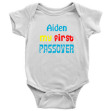 My First Passover Baby Bodysuit with Baby's Name