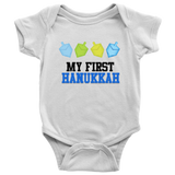 my first hanukkah bodysuit white