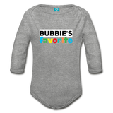 Bubbie's Favorite Organic Cotton Baby Bodysuit - heather gray
