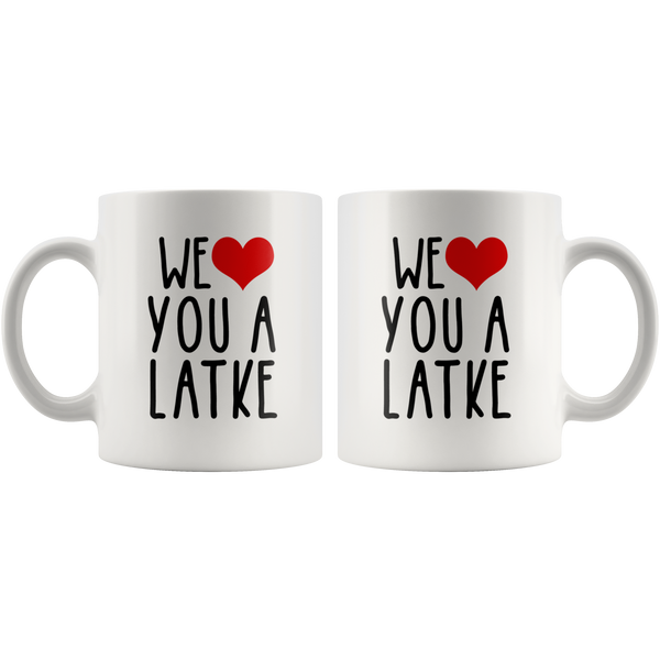 We Heart You  A Latke Gift Mug 2 sizes