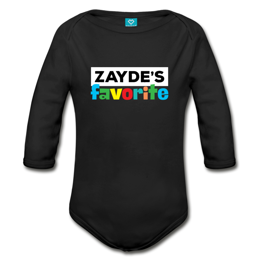 Zayde's Favorite Baby Bodysuit Long Sleeve - black