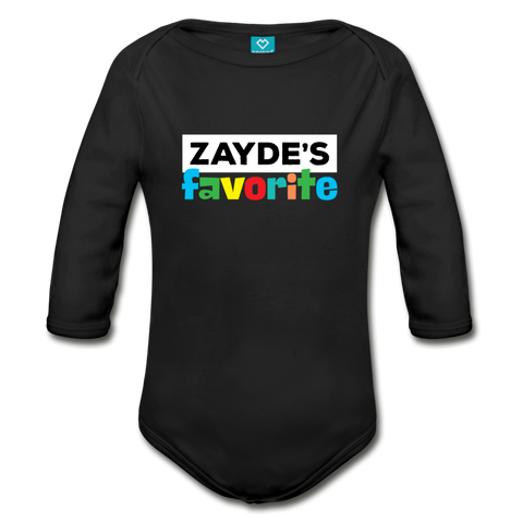 Zayde's Favorite Baby Bodysuit Long Sleeve - black