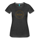 Ima Jewish Mother Gold Print T-shirt - charcoal gray