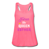 Fierce Like Queen Esther Flowy Tank Top - neon pink