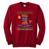 Roll The Dreidel Flip The Latkas Lite The Menorah - Happy Hanukkah