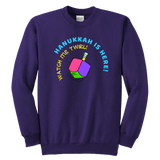 hanukkah dreidel sweatshirt purple