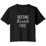 Resting Kvetch Face Flowy Crop Tshirt