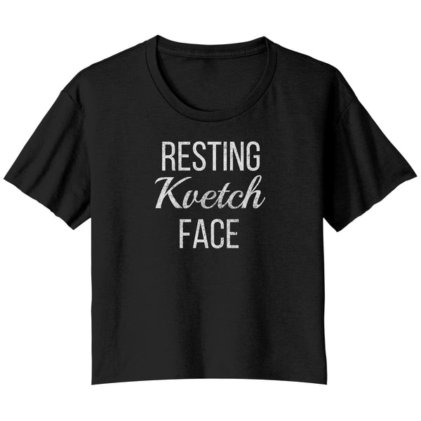 Resting Kvetch Face Flowy Crop Tshirt