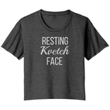 Resting Kvetch Face Flowy Crop Tshirt