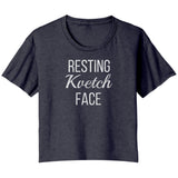 Resting Kvetch Face Flowy Crop Tshirt