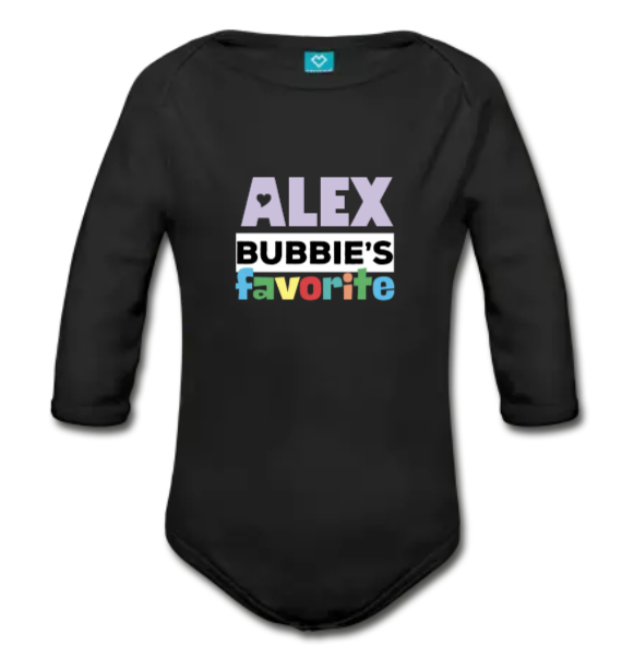 personalized bubbies favorite baby bodysuit