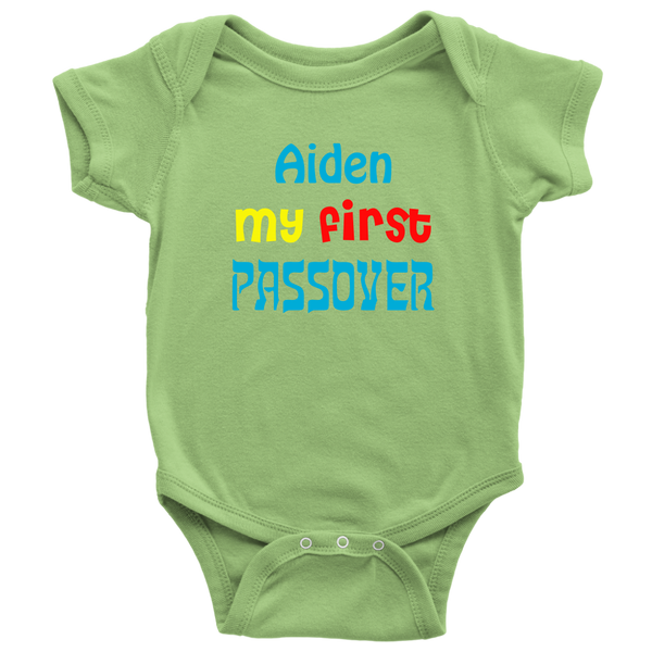 My First Passover Baby Bodysuit with Baby's Name