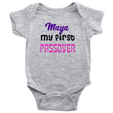 My First Passover Baby Girl Bodysuit with Baby's Name