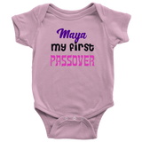 My First Passover Baby Girl Bodysuit with Baby's Name