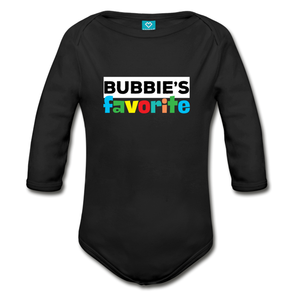 Bubbie's Favorite Organic Cotton Baby Bodysuit - black