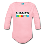 Bubbie's Favorite Organic Cotton Baby Bodysuit - light pink