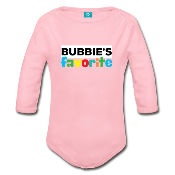 Bubbie's Favorite Organic Cotton Baby Bodysuit - light pink