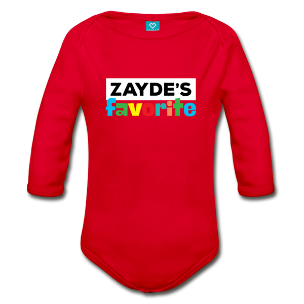 Zayde's Favorite Baby Bodysuit Long Sleeve - red