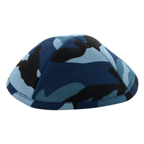 blue camo kippa