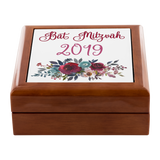 oak bat mitzvah keepsake box
