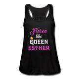 Fierce Like Queen Esther Flowy Tank Top - black