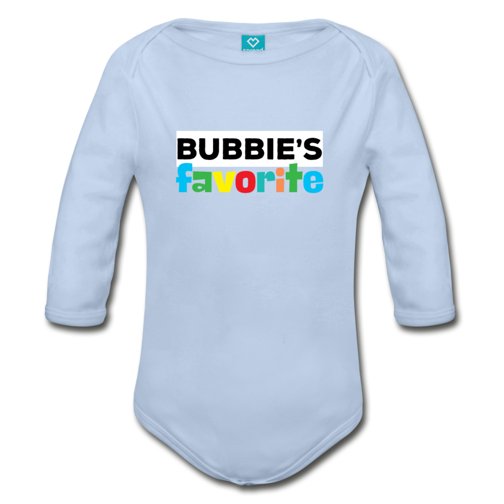 Bubbie's Favorite Organic Cotton Baby Bodysuit - sky
