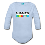 Bubbie's Favorite Organic Cotton Baby Bodysuit - sky
