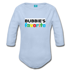 Bubbie's Favorite Organic Cotton Baby Bodysuit - sky