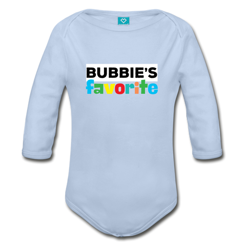Bubbie's Favorite Organic Cotton Baby Bodysuit - sky