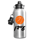 Personalized Water Bottle with Hebrew Name - silver