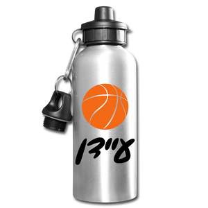 Personalized Water Bottle with Hebrew Name - silver