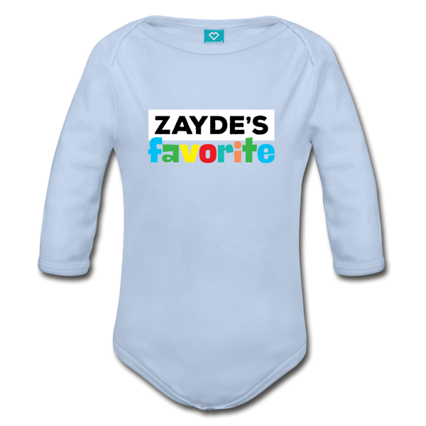 Zayde's Favorite Baby Bodysuit Long Sleeve - sky