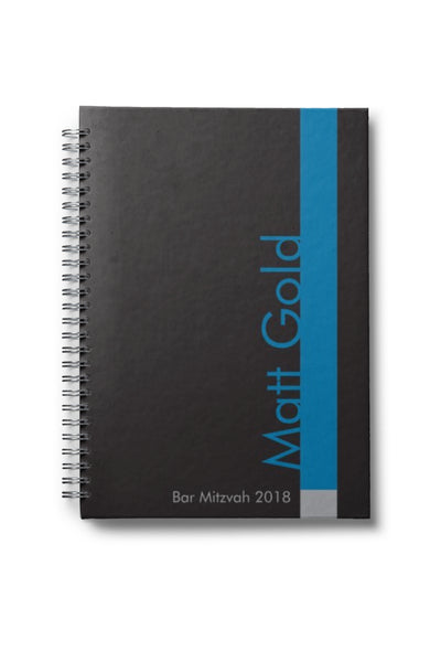 bar mitzvah notebook with name