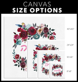 Hebrew Name Personalized Wall Art - Floral