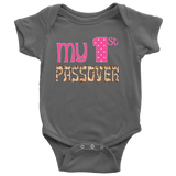 grey 1st passover onesie