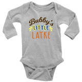 bubbys little latke bodysuit long sleeve heather
