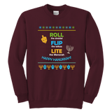 Roll The Dreidel Flip The Latkas Lite The Menorah - Happy Hanukkah