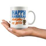 happy hanukkah holiday of lattes mug