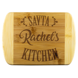 savta kitchen bamboo cutting board with name